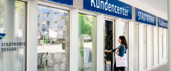 Kundencenter in der Zerbster Str. von außen